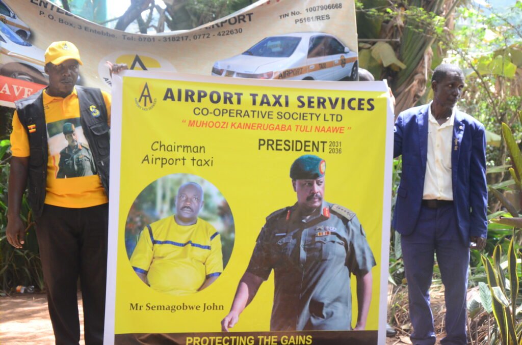 Entebbe Airport Taxi drivers set off to Nagulu to Endorse Gen Muhoozi