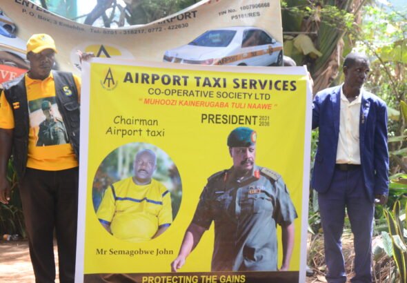 Entebbe Airport Taxi drivers set off to Nagulu to Endorse Gen Muhoozi